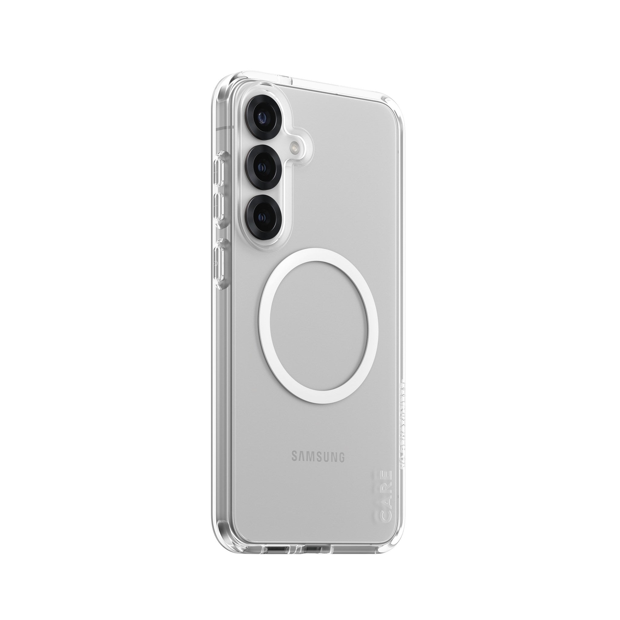CARE by PanzerGlass® Flagship Case Transparent Urban Combat w. White Qi Compatible Samsung Galaxy S25+